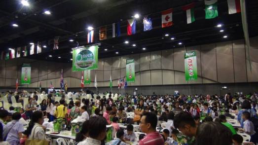 Every square inch of the hall was used to accommodate thousands of competitors